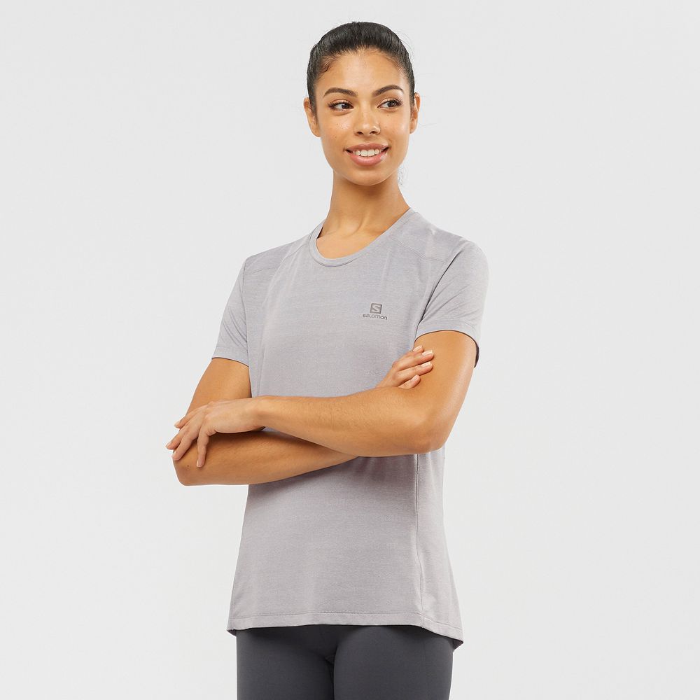 Salomon XA W Camisetas Mujer - Gris - Colombia (43179-PRCB)